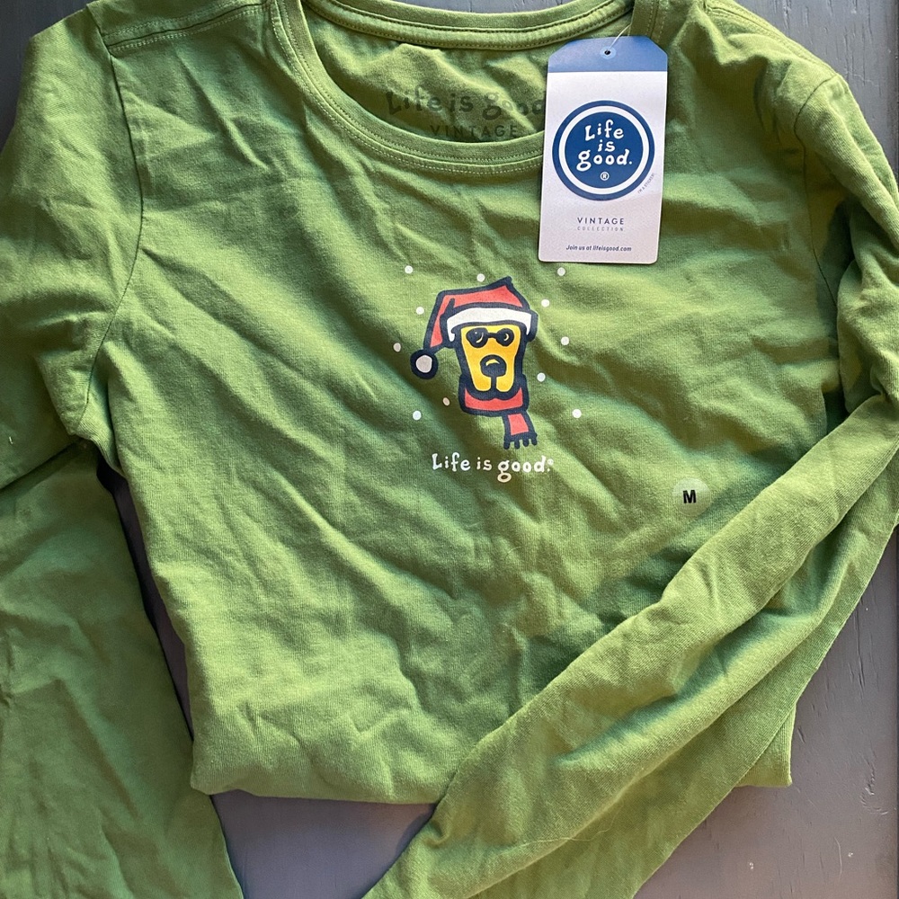 SOLD - Christmas Life is Good Dog Longsleeve T-Shirt